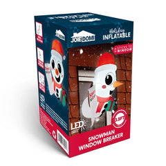 3.5ft Tall Christmas Inflatable Snowman with Santa?¡¥s List and Gift Box Broke Out from Window
