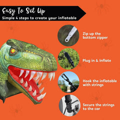 3.6ft Dinosaur Trunk or Treat Halloween Inflatable