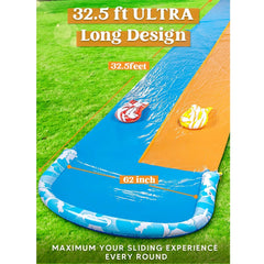 32.5ft Waves Double Lawn Water Slide