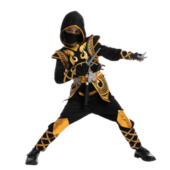 Golden Ninja Fighter Costume for Boys, Child