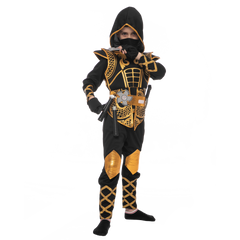 Golden Ninja Fighter Costume for Boys, Child