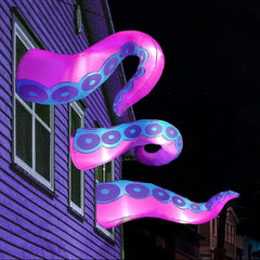 3Pcs LED Octopus Tentacle Halloween Inflatable Window Breaker, 4.5ft, 5ft, 6ft