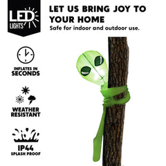4 FT Tall Halloween Inflatable Alien Tree Hugger