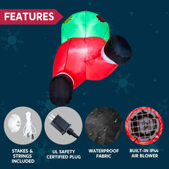 3ft Christmas Inflatable Santa Butt Stuck Broke Out from Window