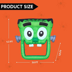 4.3ft Halloween Inflatable Green Face Zombie Trunk Or Treat