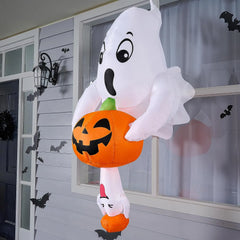 4.5 FT Halloween Inflatable Ghost Broke Out from Window