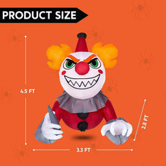 4.5ft Killer Clown Window Breaker Inflatable Decoration