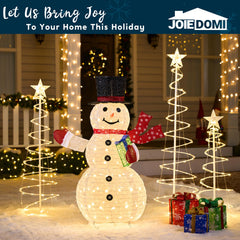 4 FT Christmas Collapsible Snowman Yard Light Decorations
