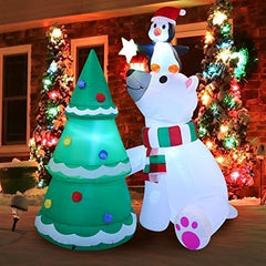 6ft Polar Bear Christmas Tree Inflatable
