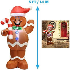 5ft Tall Gingerbread Man Christmas Inflatable