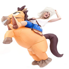 Inflatable Cowboy Riding-a-horse Deluxe Costume Set