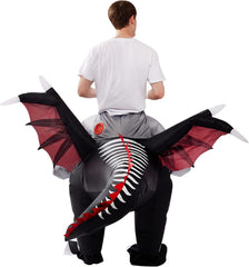 Ride-on Cool Skeleton Dragon Infltable Costume