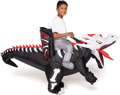 Ride-on Cool Skeleton Dragon Infltable Costume