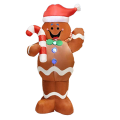 5ft Tall Gingerbread Man Christmas Inflatable
