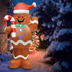 5ft Tall Gingerbread Man Christmas Inflatable