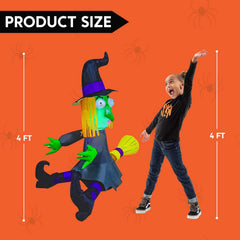 4ft Crashing Witch Into Tree Inflatable