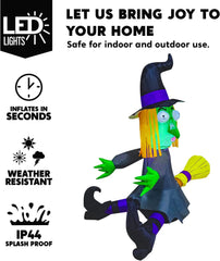 4ft Crashing Witch Into Tree Inflatable