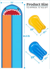 22.5ft Double Shark Water Slide (Mid sprinkler)
