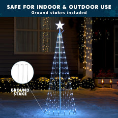 6 FT Animated Christmas Cone Tree Yard Light Decorations