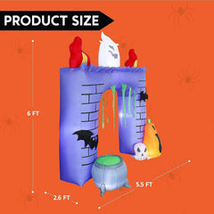 6ft Haunted Castle Trunk or Treat Halloween Inflatable