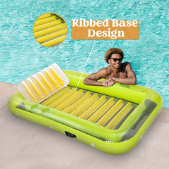 70in Inflatable Pool Suntan, Green