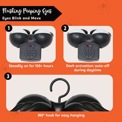 Halloween Flashing Peeping Eyes Lights (3 Pack); Neon