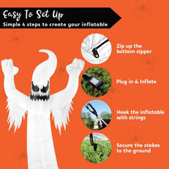 12ft Halloween Inflatable Scary Spooky Ghost