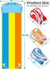 22.5ft Waves Triple Lawn Water Slide