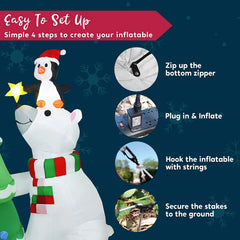 6ft Polar Bear Christmas Tree Inflatable