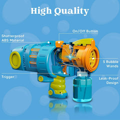 Bubble Gun Machine with Bubble Refill Solution