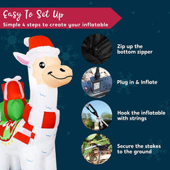 6ft Christmas Llama Inflatable