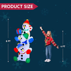 6ft Tall Snowman Inflatable