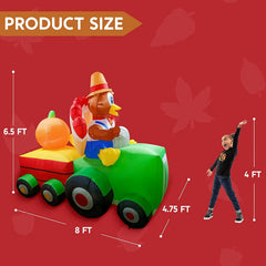 8 FT Inflatable Turkey Driving Car