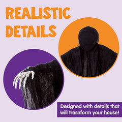 5 Ft Dark Hanging Grim Reaper