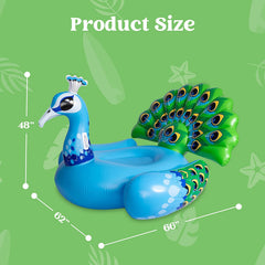SLOOSH - 66" Giant Peacock Raft