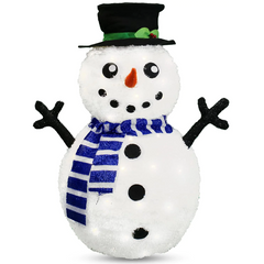 3ft Collapsible Snowman LED Yard Light