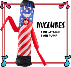 Inflatable American Flag Tube Dancer Costume