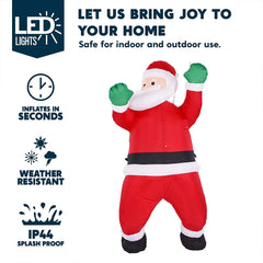 5.5ft Tall Hanging Santa Christmas Inflatable