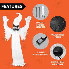 12ft Halloween Inflatable Scary Spooky Ghost