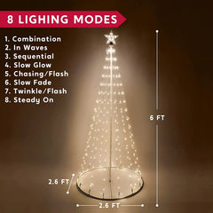 6ft Lightshow Cone Christmas Tree