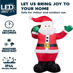 6ft Tall Santa Claus Christmas Inflatable