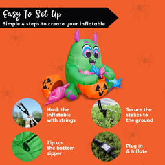 5ft Halloween Inflatable Monster Candy