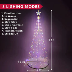 6ft Animated Lightshow Cone Christmas Tree