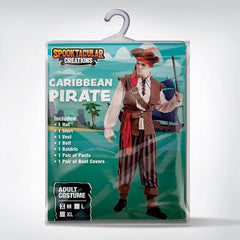 Men Caribbean Pirate Costume - Adult