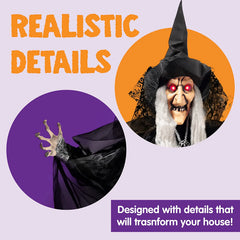 47in Animated Hanging Witch