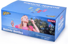SLOOSH - Assorted Colors Bubble Solution Bottles with wand, 24 Pack