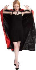 Adult Unisex Vampire Costume Set With Cape And Tattoo Scar