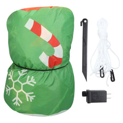 6 FT Tall Inflatable Rainbow Ribbon Christmas Tree Inflatable with Build-in LEDs