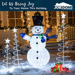Lighted Spiral Christmas Tree Set LED Cool White, 3 Pcs
