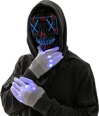 LED Cosplay Scary Mask And Gloves